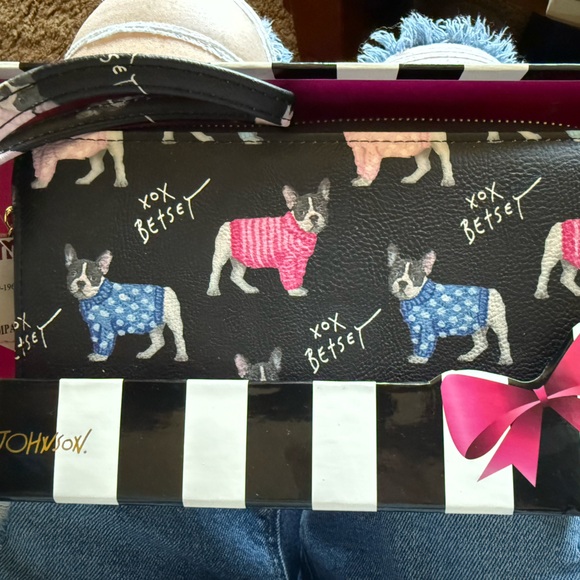 Betsey Johnson Handbags - Betsy Johnson French Bulldog Print Wallet/Clutch